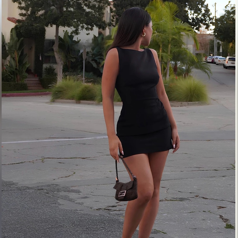 Meshki Angela suiting mini dress sz.M sold out black